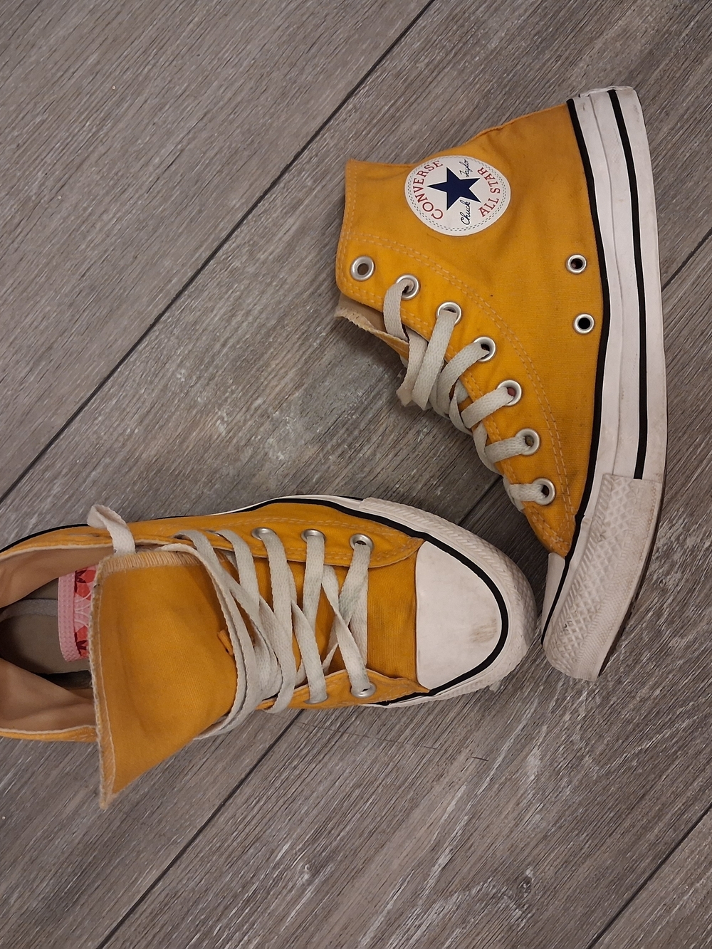 Converse Yellow High-Top Canvas Sneakers